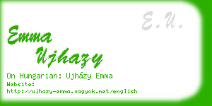 emma ujhazy business card