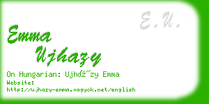 emma ujhazy business card